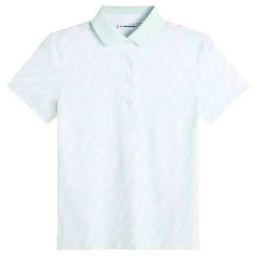 J.Lindeberg Ladies Tour Tech Print Polo Shirt Oak Skylight (O589)
