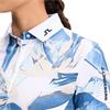 J.Lindeberg Ladies Tour Tech Print Polo Shirt Paradise Skylight (O587)