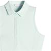 J.Lindeberg Ladies Dena Sleeveless Golf Polo Shirt Skylight Melange (O584)