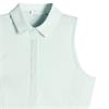 J.Lindeberg Ladies Dena Sleeveless Golf Polo Shirt Skylight Melange (O584)