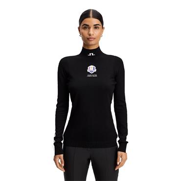 J.Lindeberg Ladies Ryder Cup 2027 Adia Knit Sweater Black 9999
