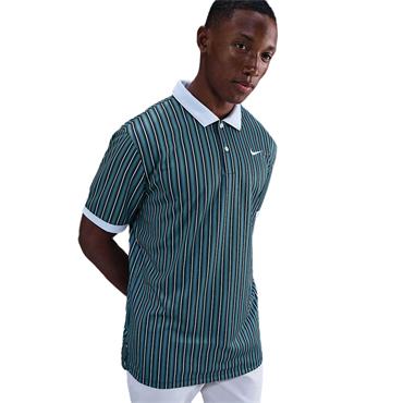 Nike Gents Dri-FIT Victory+ Novelty Polo Shirt  Smoky Blue - Pure Platinum - White (006)