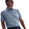 Nike Gents Dri-FIT Tour Print Polo Shirt Light Armory Blue - White (440)