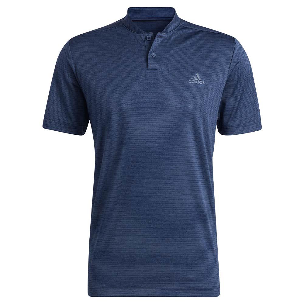 adidas Gents Textured Stripe Polo Shirt Collegiate Navy Crew Navy