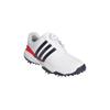 adidas Junior Tour 360 24 BOA  Golf Shoes White - Collegiate Navy - Lucid Red
