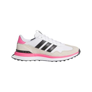 adidas Ladies S2G Textile Spikeless Golf Shoes White - Core Black - Lucid Pink