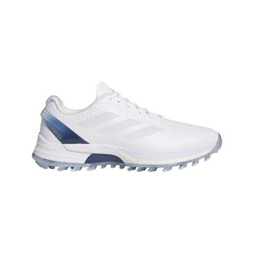 adidas Ladies Adizero ZG Spikeless Golf Shoes White - Crystal Sky - Dusky Petrol