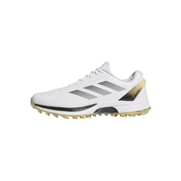 adidas Gents Adizero ZG Spikeless Golf Shoes White - Core Black - Ice Tangerine