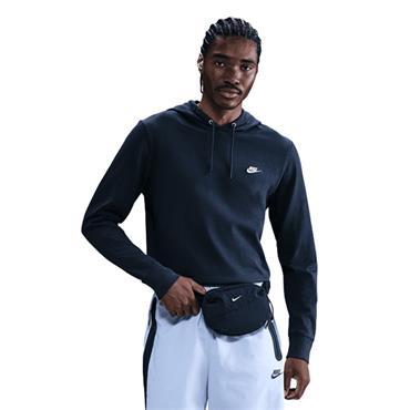 Nike Gents Club Knit Hoodie Obsidian - White (451)