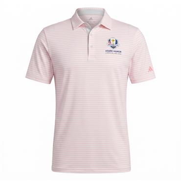 adidas Gents Ryder Cup 2027 Performance Two - Colour Stripe Polo Shirt White - Frozen Turbo