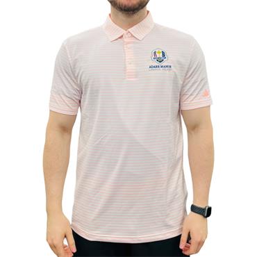 adidas Gents Ryder Cup 2027 Performance Two - Colour Stripe Polo Shirt White - Frozen Turbo