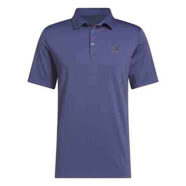 adidas Gents Performance Textured Polo Shirt Short Sleeve Dual Indigo - Black