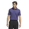 adidas Gents Performance Textured Polo Shirt Short Sleeve Dual Indigo - Black