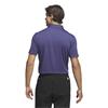 adidas Gents Performance Textured Polo Shirt Short Sleeve Dual Indigo - Black