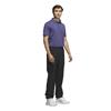 adidas Gents Performance Textured Polo Shirt Short Sleeve Dual Indigo - Black