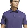 adidas Gents Performance Textured Polo Shirt Short Sleeve Dual Indigo - Black