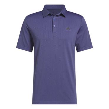 adidas Gents Performance Textured Polo Shirt Short Sleeve Dual Indigo - Black