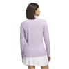 adidas Ladies Ultimate365 Solid  1/4 Zip Polo Shirt Frozen Purple
