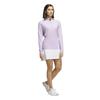 adidas Ladies Ultimate365 Solid  1/4 Zip Polo Shirt Frozen Purple