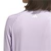 adidas Ladies Ultimate365 Solid  1/4 Zip Polo Shirt Frozen Purple