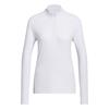 adidas Ladies Ultimate365 Solid  1/4 Zip Polo Shirt Frozen Purple