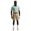 Nike Gents DriFit Par Striped Polo Shirt Barely Green (394)