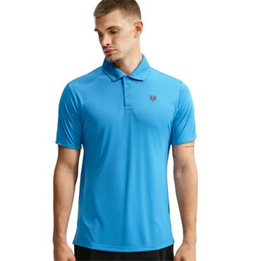 Nike Gents Dri-Fit Par Chest Logo Polo Shirt Aurora Blue - White (487)
