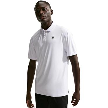 Nike Gents Dri-Fit Par Chest Logo Polo Shirt White - Black (100)