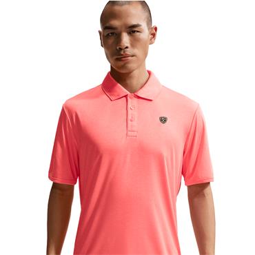 Nike Gents DriFit Par 5 Short Sleeve Heather Polo Shirt Lava (804)
