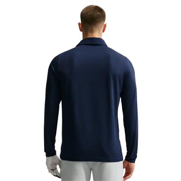 Nike Gents Velocity Dri-Fit Long-Sleeve Chest Logo Polo Shirt College Navy (419)