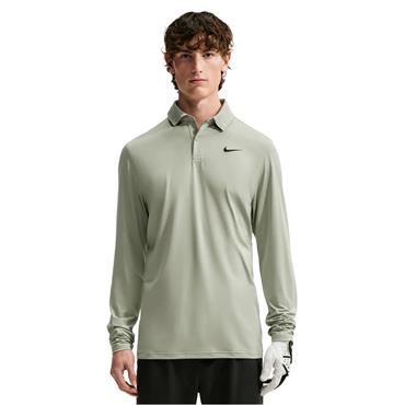 Nike Gents Velocity Dri-Fit Long-Sleeve Chest Logo Polo Shirt Jade Green (370)