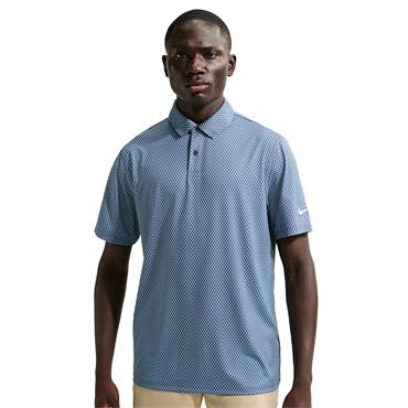 Nike Gents DriFit Velocity Short Sleeve Floral Polo Work Blue - College Navy - White (Blue486)