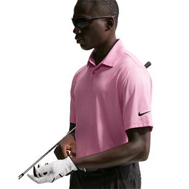 Nike Gents DriFit Velocity Short Sleeve Floral Polo Shirt Pink Foam - Peony - Black (663)