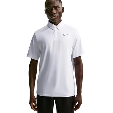 Nike Gents DriFit Velocity Short Sleeve Solid Polo Shirt White - Black (100)