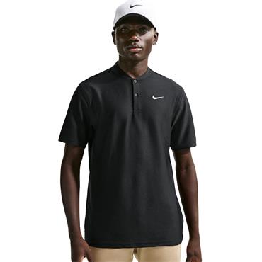Nike Gents DriFit Velocity Blade Polo Shirt Black - White (Black010)