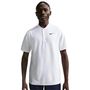 Nike Gents DriFit Velocity Blade Polo Shirt White - Black (White100)