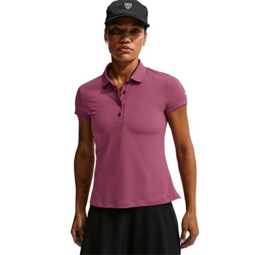 Nike Ladies Dri-FIT UV Short Sleeve Polo Red 654