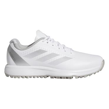 adidas Junior Adizero ZG Spikeless Golf Shoes Ftwr White - Silver Metallic - Iron Metallic