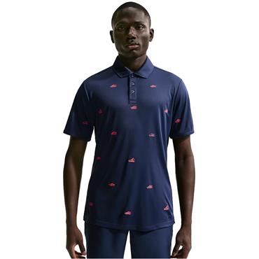 Nike Gents Dri-FIT Par 5 Embroidered Polo Shirt Navy - Hot Lava (419)