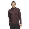 adidas Gents Go-To Printed Quarter-Zip Sweatshirt Aurora Ruby