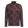 adidas Gents Go-To Printed Quarter-Zip Sweatshirt Aurora Ruby