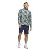 adidas Gents Go-To Printed Quarter-Zip Sweatshirt Silver Green