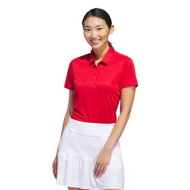Adidas Ladies Solid Performance Polo Shirt Collegiate Red