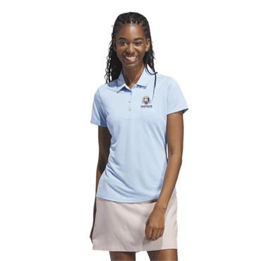 Adidas Ladies Solid Performance Ryder Cup 2027 Polo Shirt Clear Sky