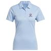 Adidas Ladies Solid Performance Ryder Cup 2027 Polo Shirt Clear Sky