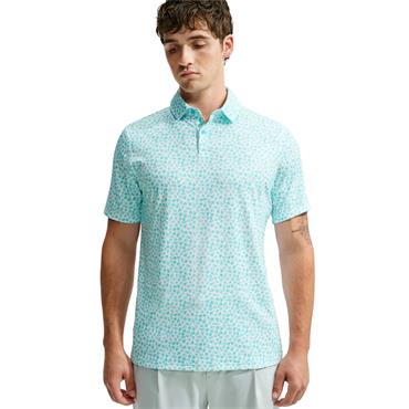 Nike Gents Dri-FIT Micro-Print Polo Shirt Baltic Blue - White (416)