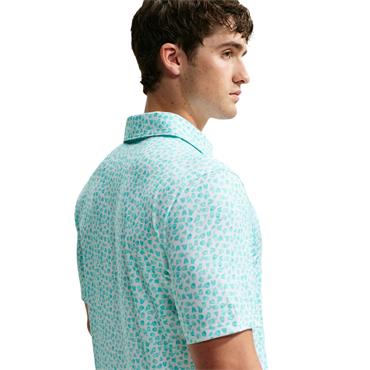 Nike Gents Dri-FIT Micro-Print Polo Shirt Baltic Blue - White (416)