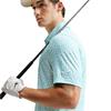 Nike Gents Dri-FIT Micro-Print Polo Shirt Baltic Blue - White (416)