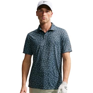 Nike Gents Dri-FIT Grass Print Polo Shirt Black (010)