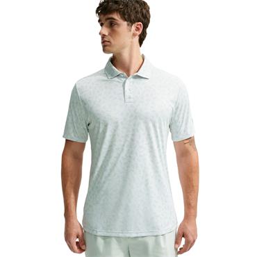 Nike Gents Dri-FIT Grass Print Polo Shirt White (100)